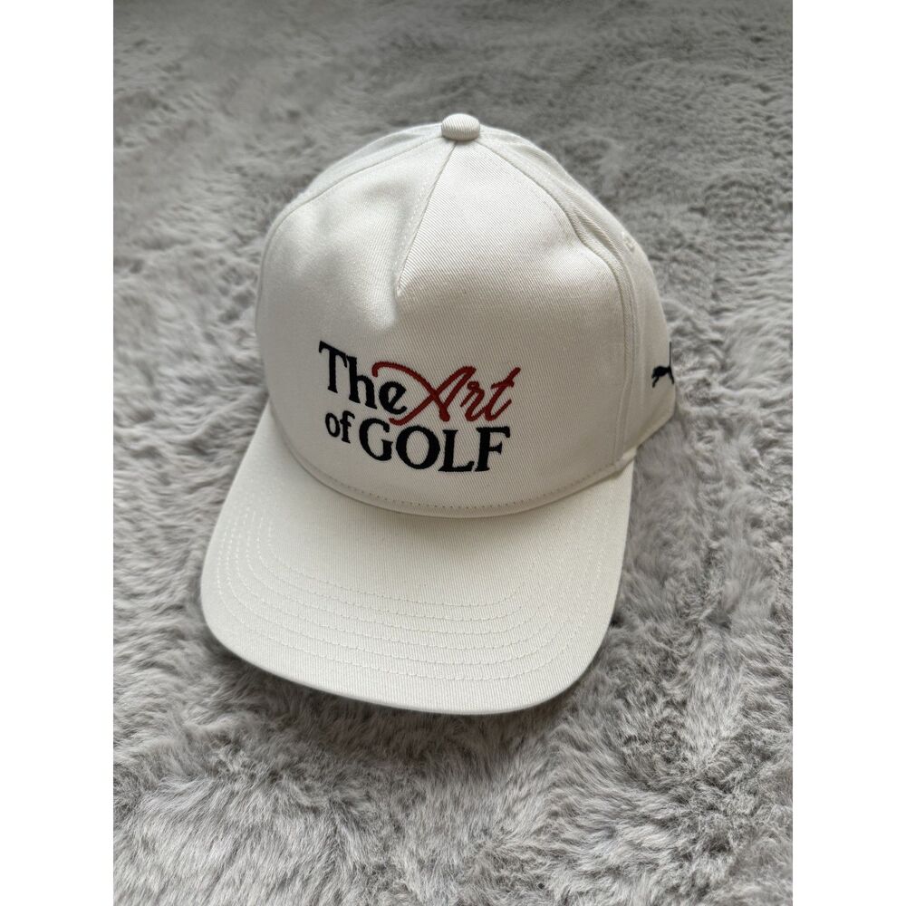 NWT PUMA MEN'S ART OF GOLF CAP WHITE SNAPBACK